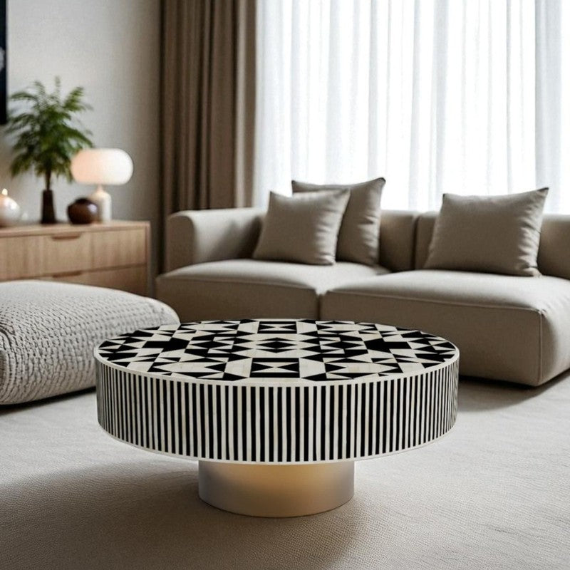 Forma Bone Inlay Center Table - Black