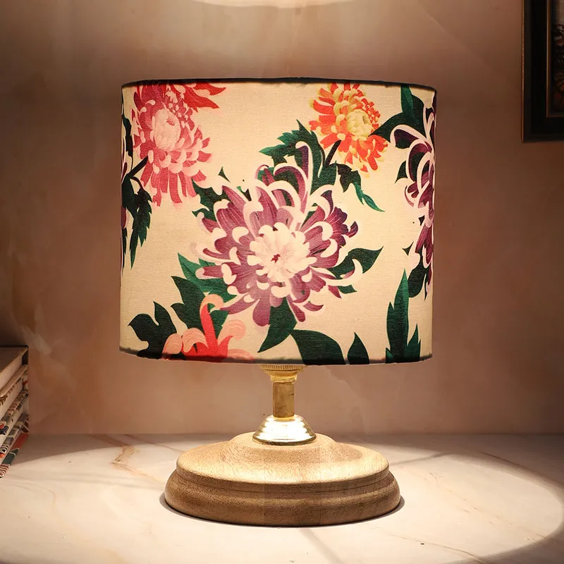 Miyabi Pebble Printed Mango Wood Table Lamp - Multicolor media 4