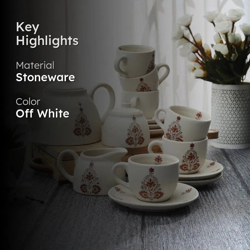 Mudleaf Stoneware Tea Pot Set - Fifteen Piece Set media 2