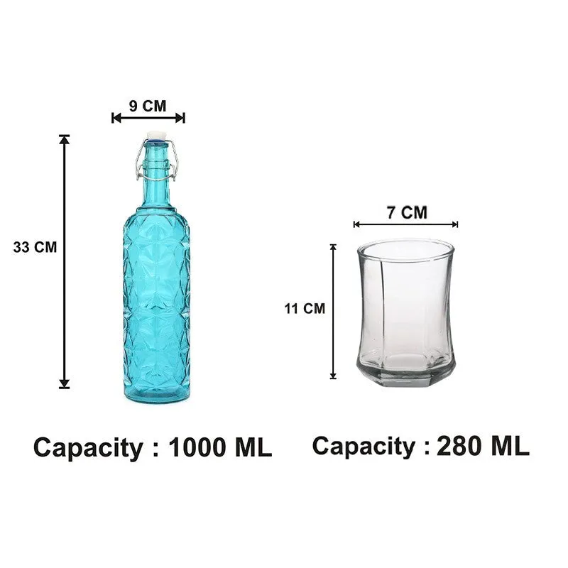 Milo 1000 mL Water Bottle With 280 mL Glasses - Five Piece Set media 7
