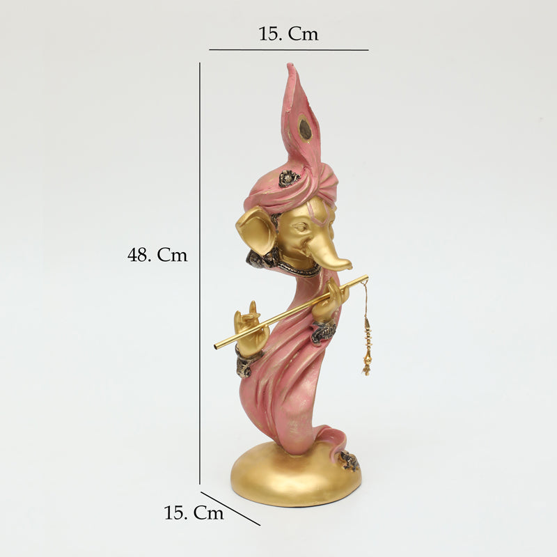 Rishi Ganesha Showpiece - Gold media 7