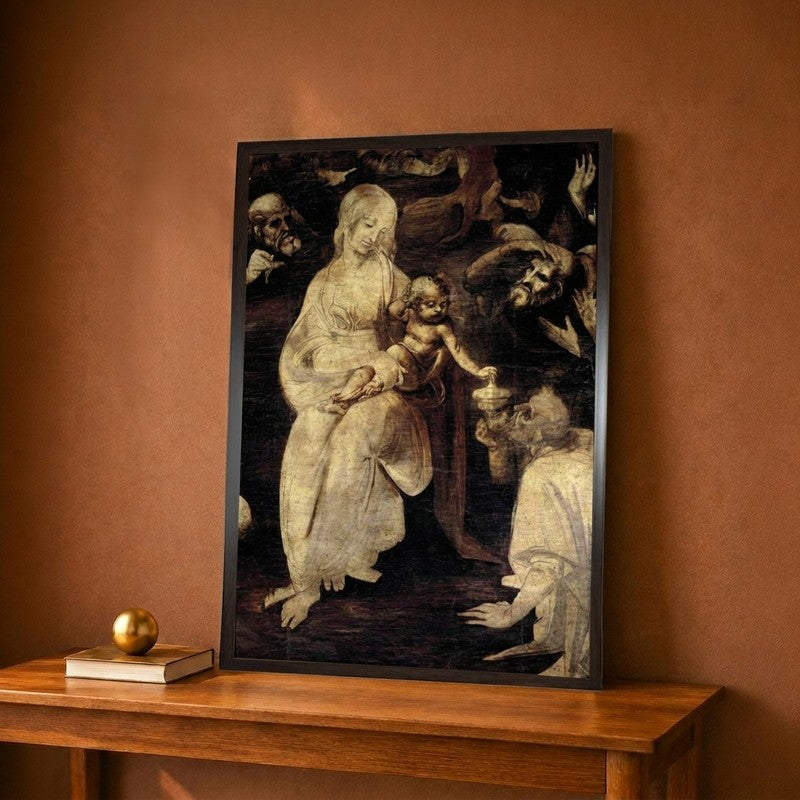 Adoration Of The Magi Detail Of The Virgin Mary Canvas Wall Painting - 12 x 18 Inches