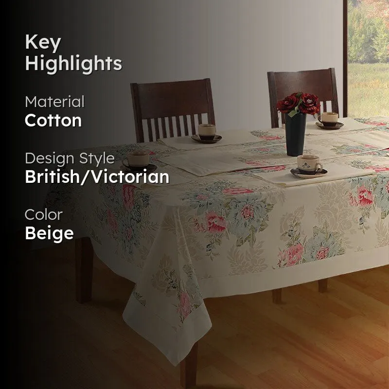 Swayam Floral Feast Table Cover - Six Seater media 2