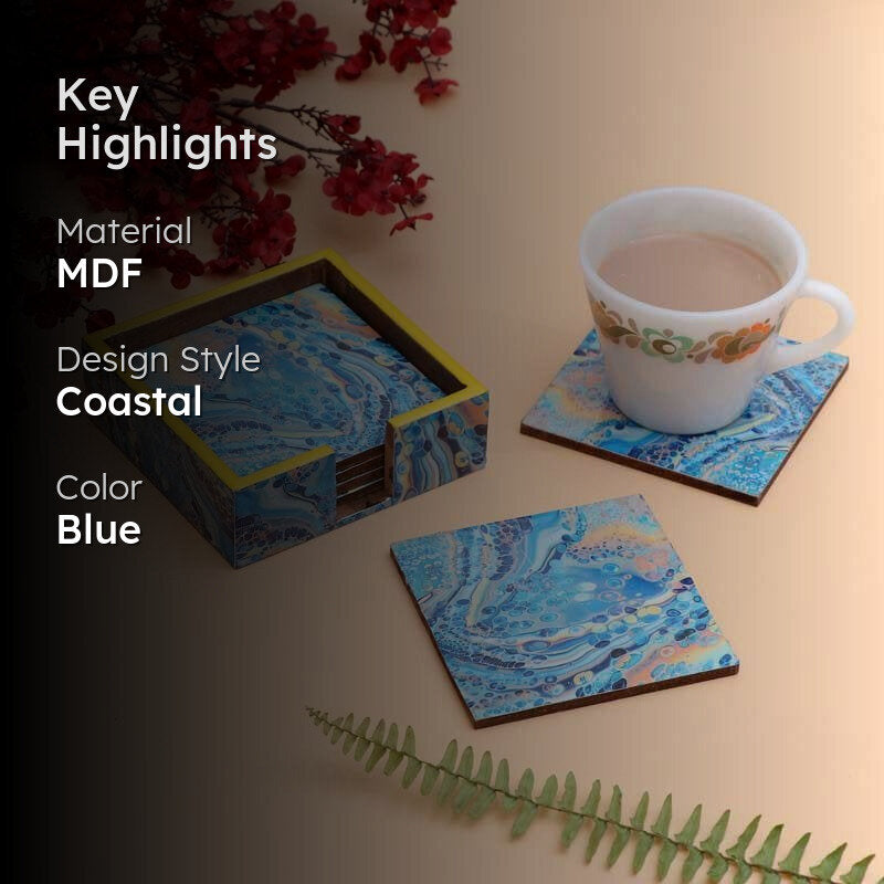Marble Phoenix Coaster - Set Of Six media 2
