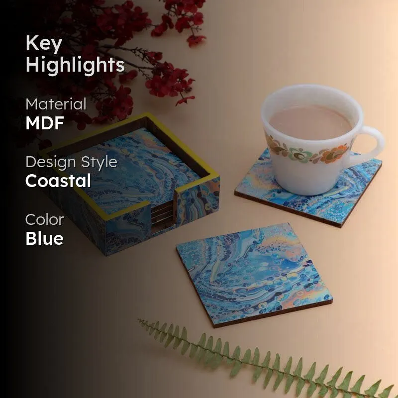 Marble Phoenix Coaster - Set Of Six media 2