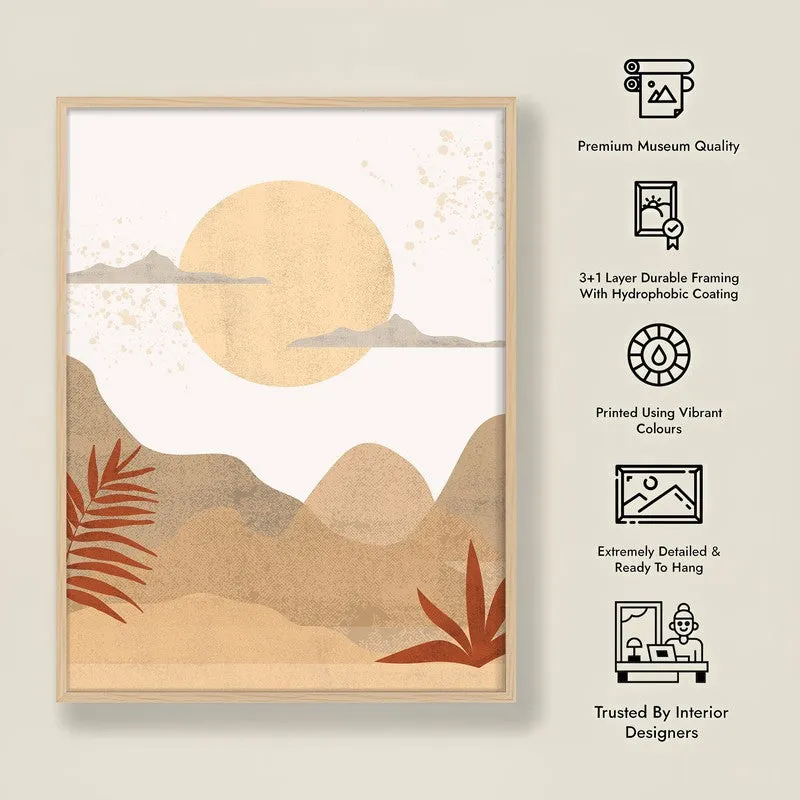 Dawn Archival Canvas Wall Art - Natural Brown Frame media 8