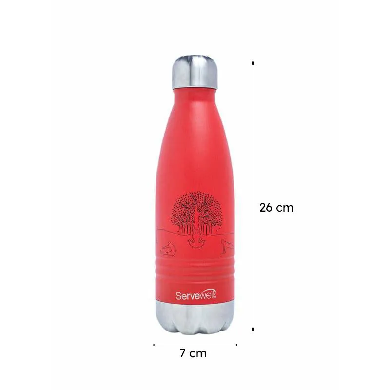 Zen Sip Hot & Cold Thermos Bottle (Red) - 500 mL media 5