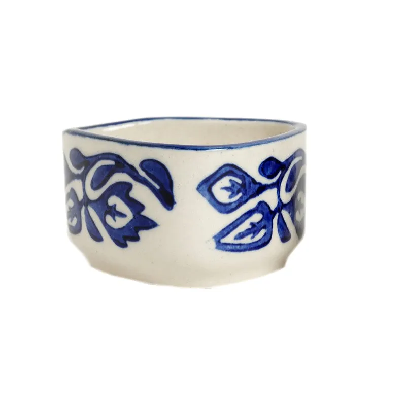 Dippure Ceramic Dip Bowls (Blue,White ,40 mL Each) - Set Of Six media 6