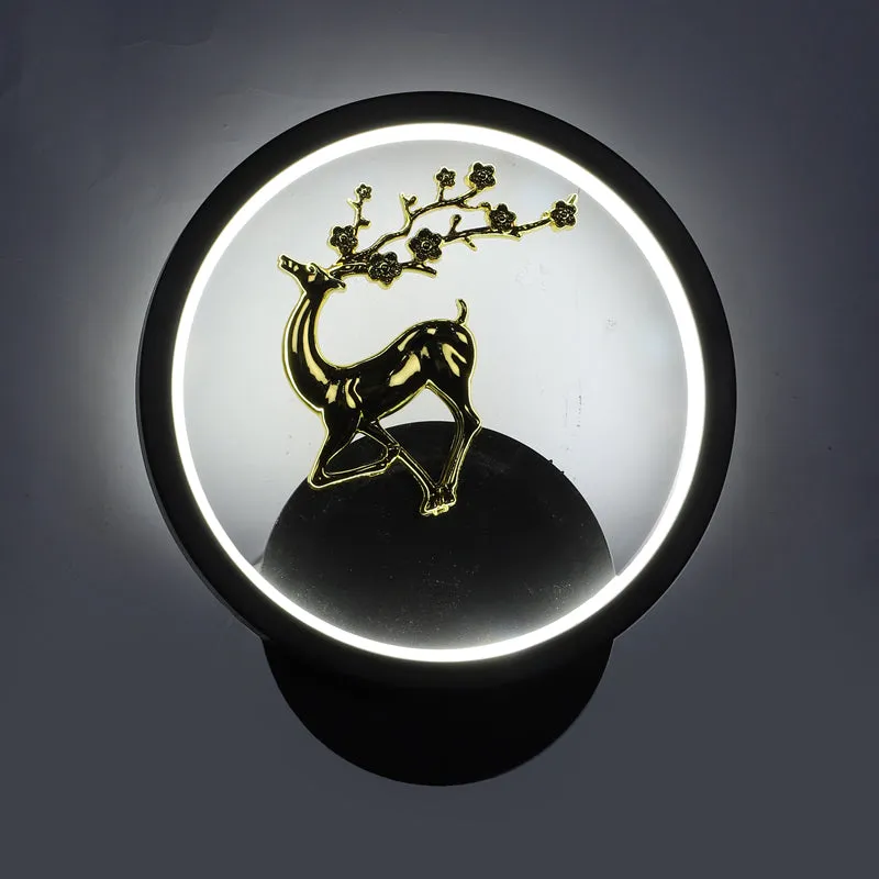 Stag Deer Iron Wall Lamp media 5