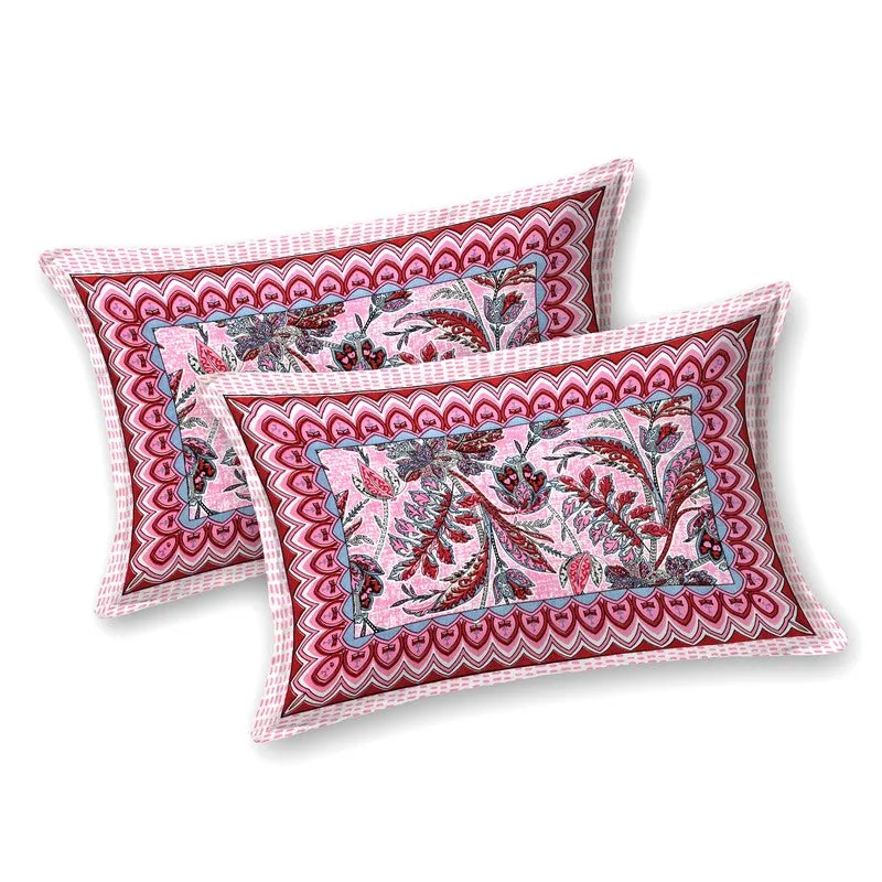 RoyalSlumber Cotton Bedsheet (Pink) - 144 TC media 3