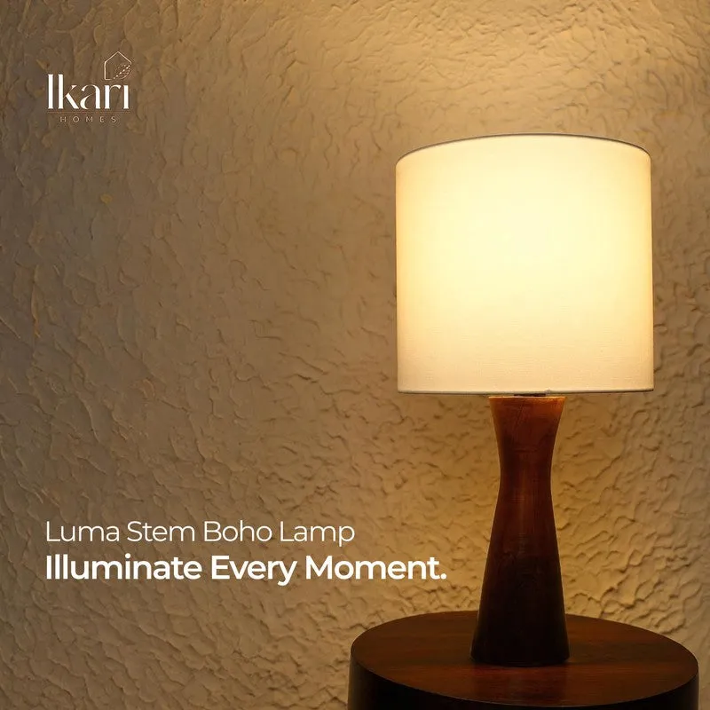Tapered Stem Mango Wood Table Lamp media 3