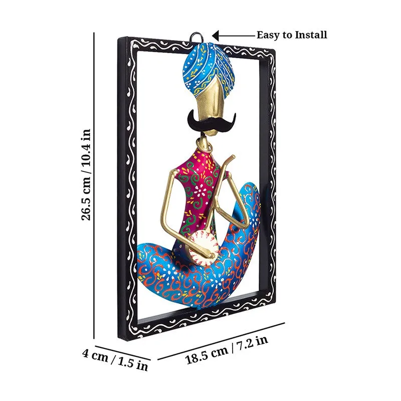 Folkart Iron Wall Accent - Blue,Maroon media 8