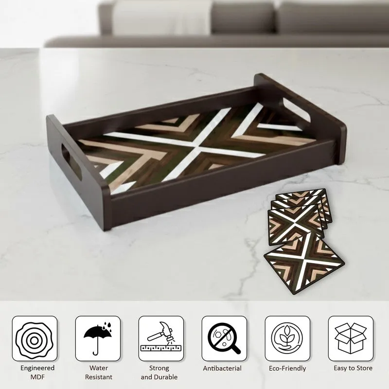 Timber Treasure Serving Tray with 4 Coasters - Five Piece Set media 6