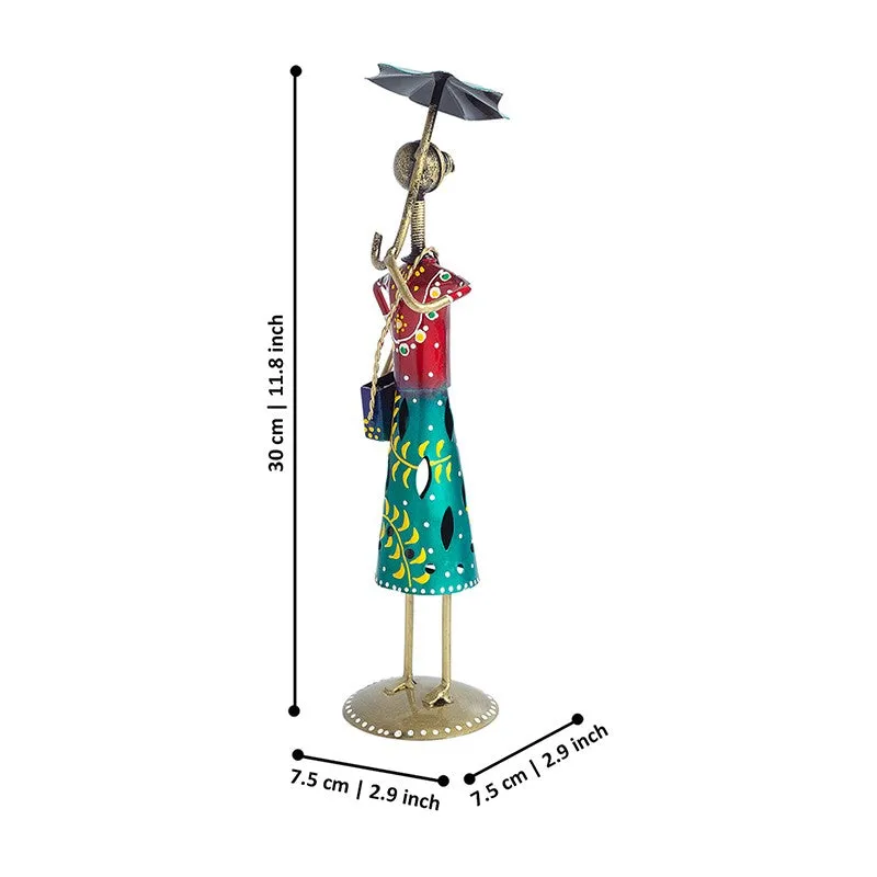 Elegant Lady Iron Showpiece - Red,Green media 8