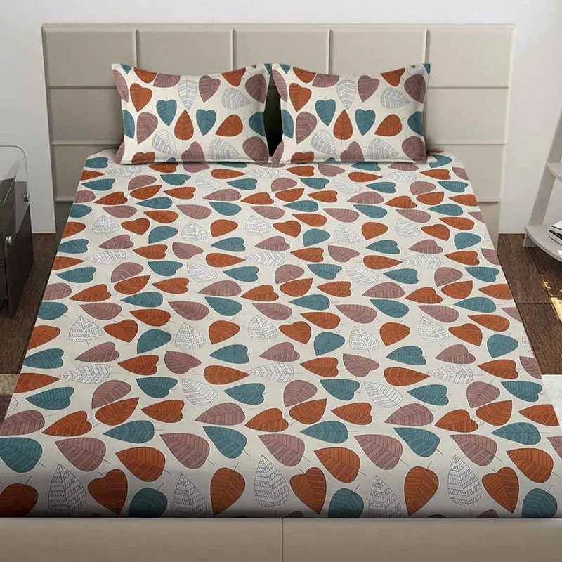 Banyan Burst Floral Bedsheet - 130 GSM media 3