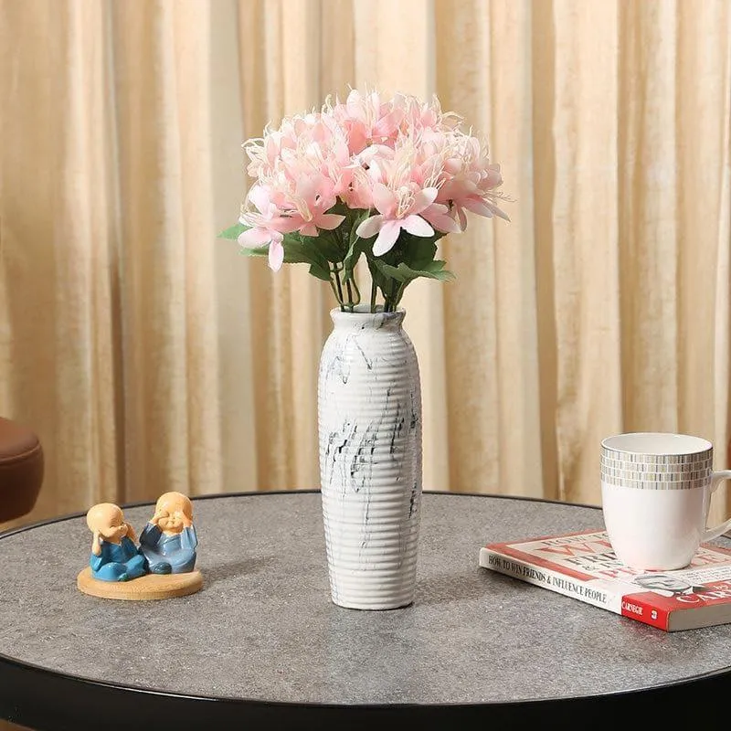 Faux Amaryllis Daisy Bunch (Light Pink) - Set Of Two media 1