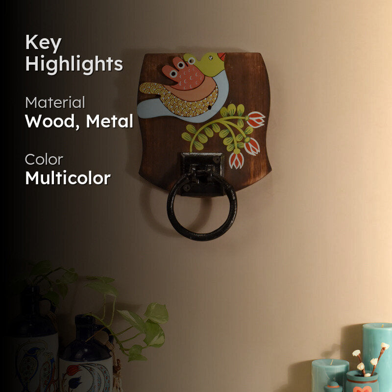 Maina Madhubani Towel Hanger media 2