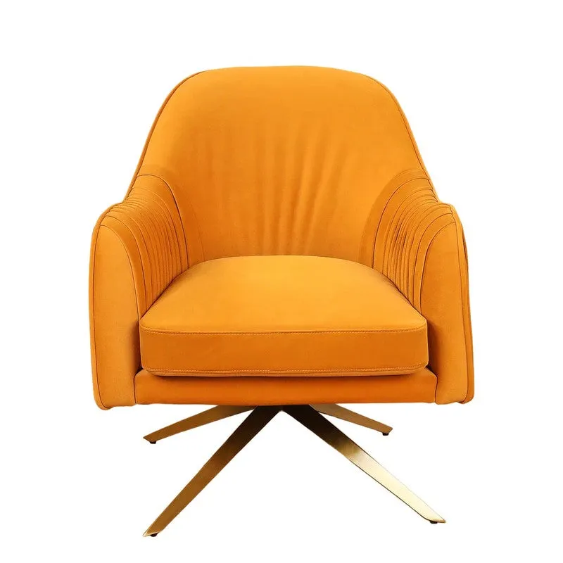Vyntra Neem Wood Accent Chair - Yellow media 5