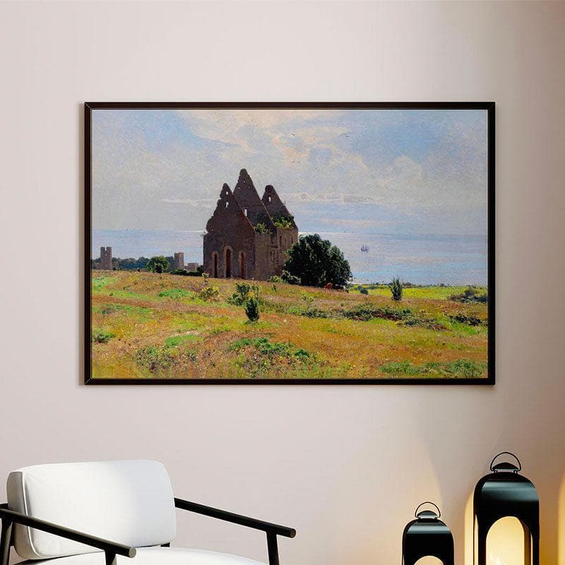 Summer Time Canvas Wall Painting - Black Frame