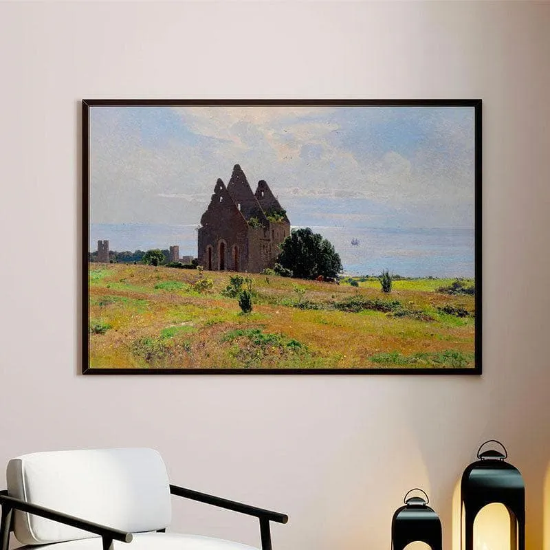 Summer Time Canvas Wall Painting - Black Frame media 1