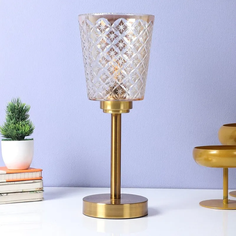 Elysian Glow Texured Glass Table Lamp media 3