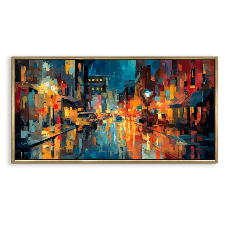 Cityglow Canvas Wall Painting With Frame media 3