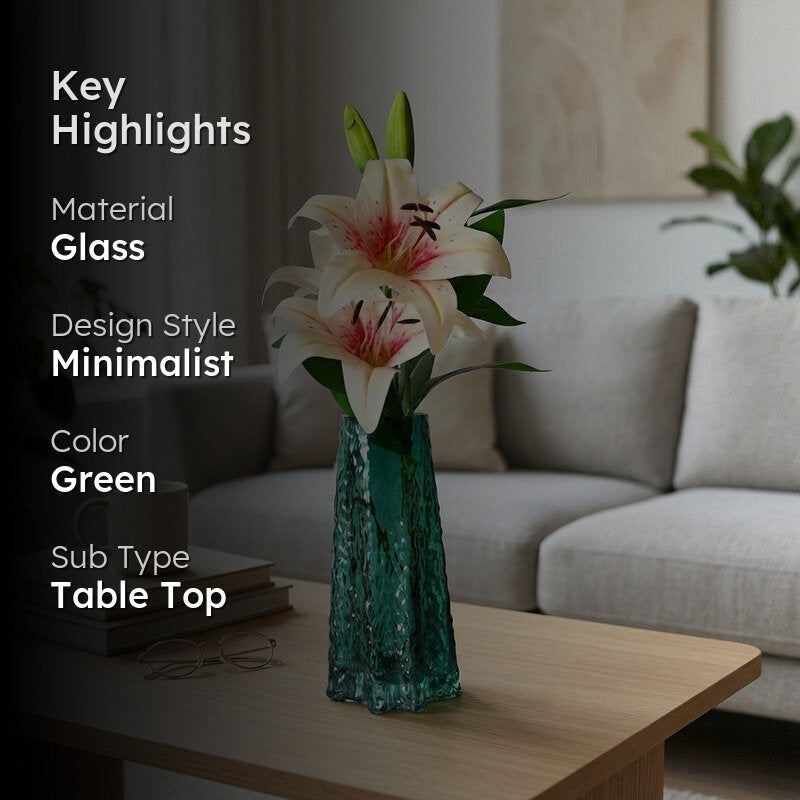 Opulence Designer Vase - Green media 2
