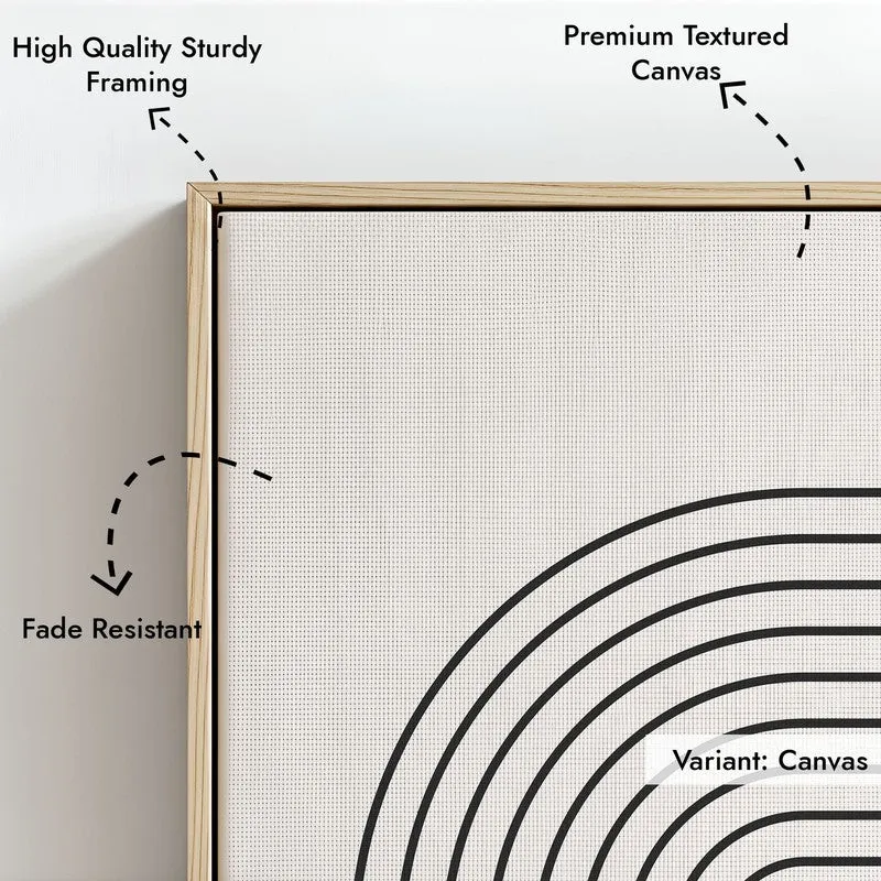 Calm Compositions Canvas Wall Painting With Brown Frame media 7