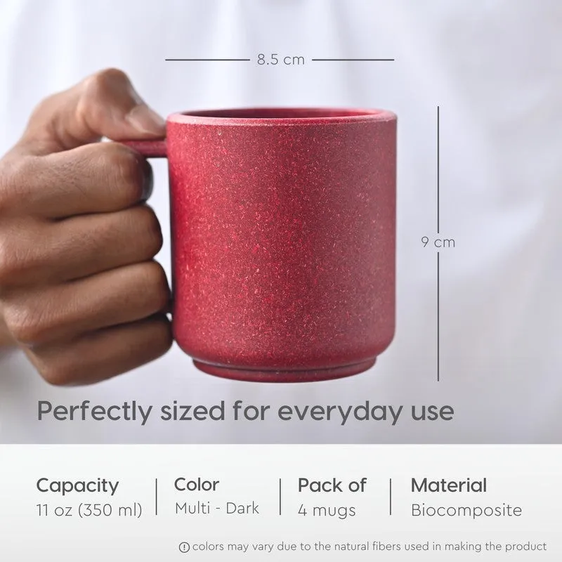 Crystalbrew Rice Husk Coffee Mug (350 mL Each) - Set Of Four media 7