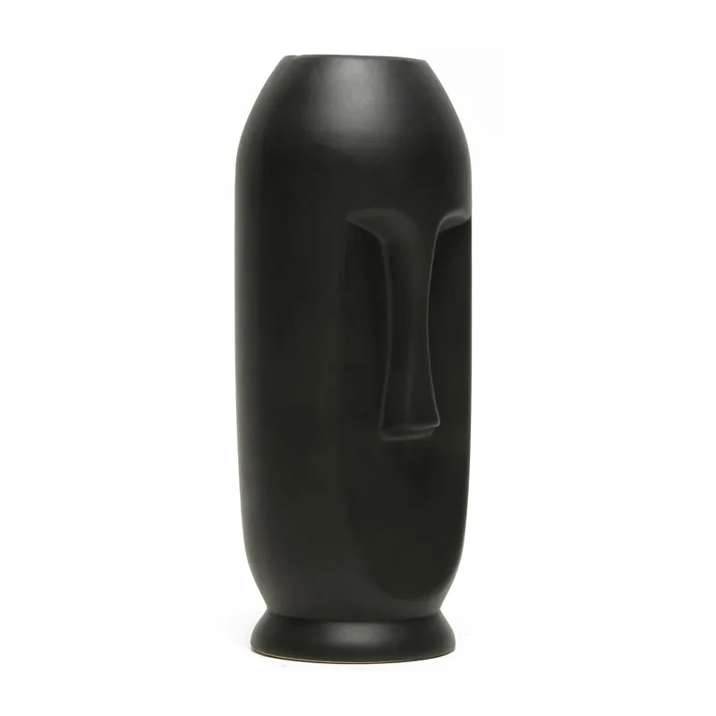 Straight Face Vase - Black media 4
