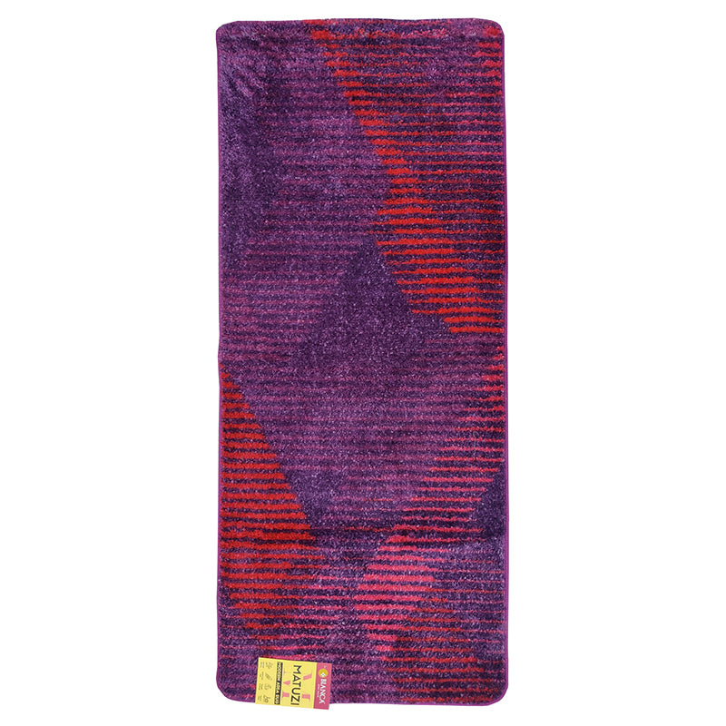 Calista Geometric Micro Fiber Runner Rug - Purple media 3