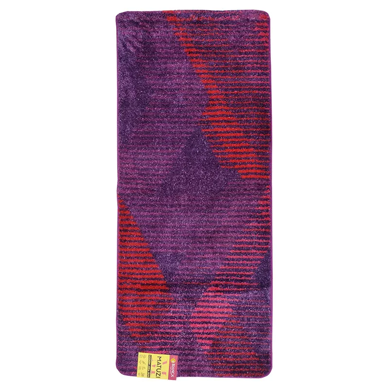 Calista Geometric Micro Fiber Runner Rug - Purple media 3