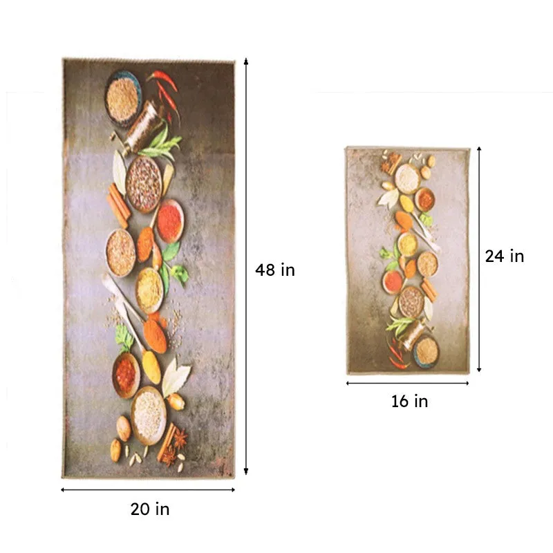 Southern Spice Nylon Kitchen Nylon Runner Rug - Set Of Two media 7