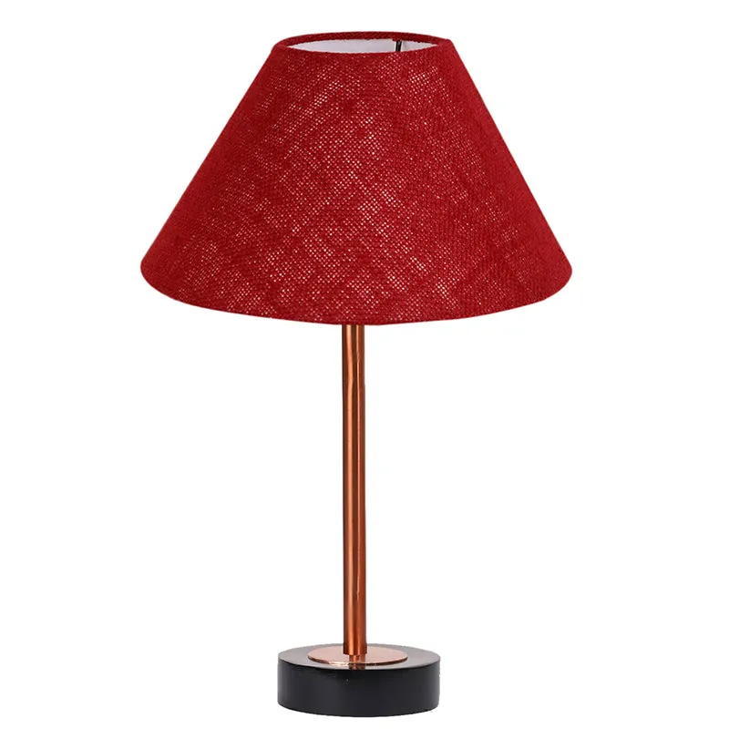 Sienna II Rodin Wooden Table Lamp - Maroon,Copper,Black media 4