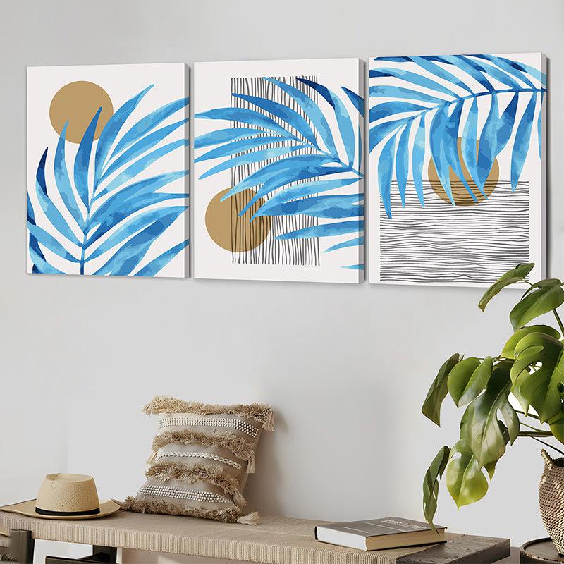 The Jungle Glaze Canvas Wall Painting - Set Of Three