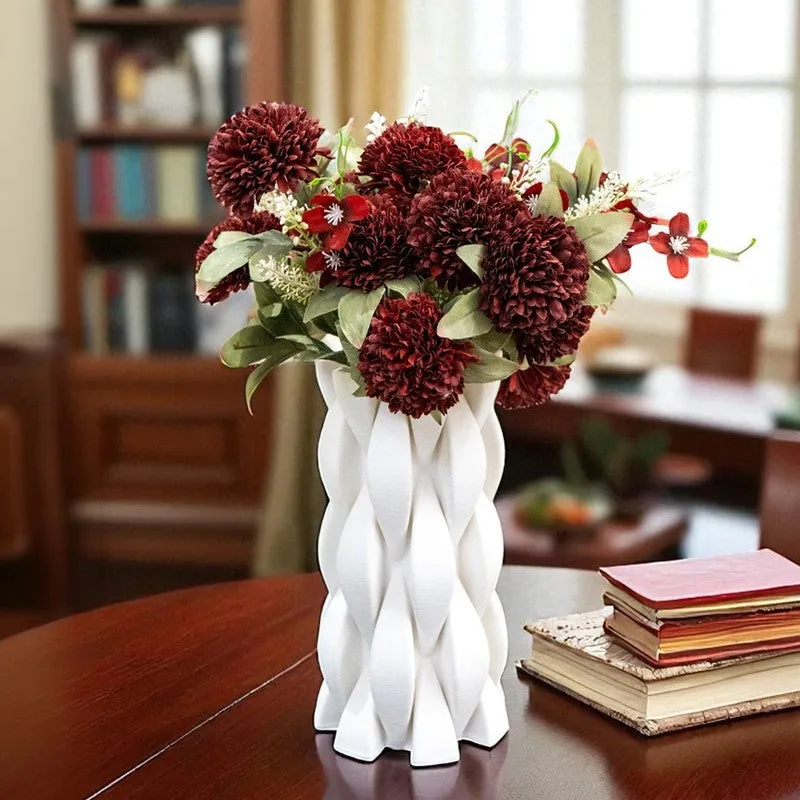 AarviDecor Crimson Bloom Silk Artificial Flowers media 1
