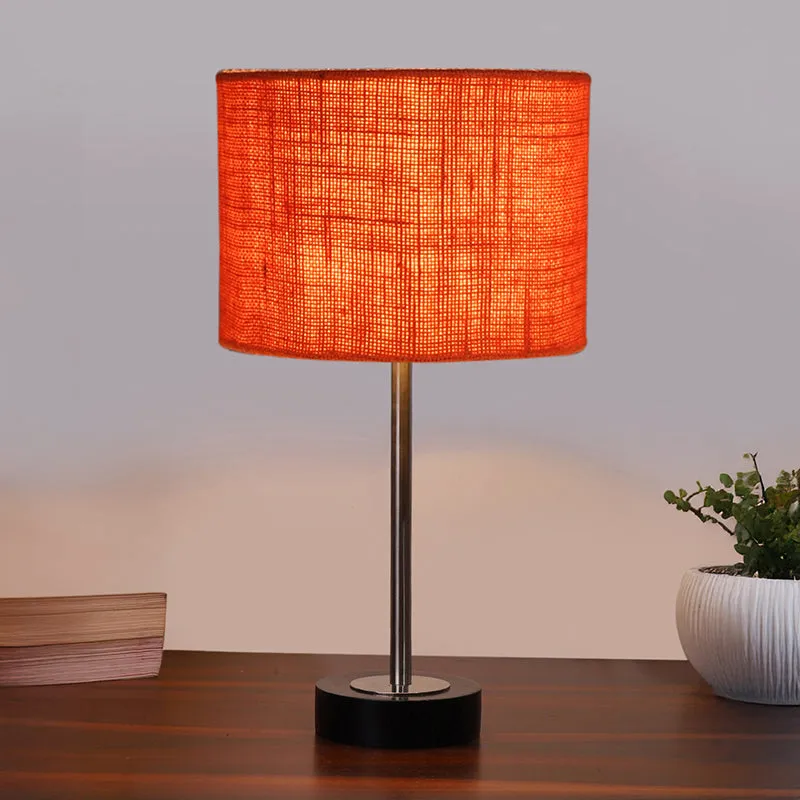 Sienna I Rodin Wooden Table Lamp - Orange,Silver,Black media 2
