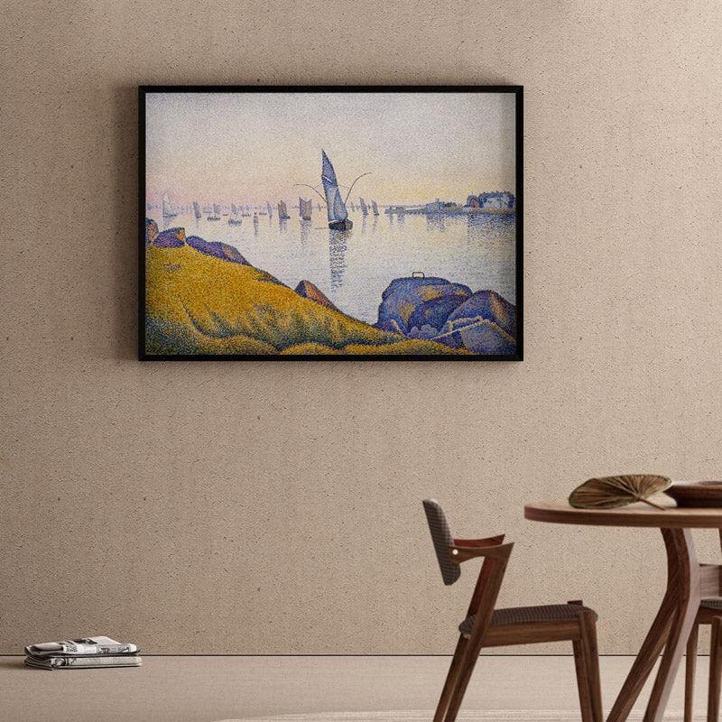 Evening Calm 1891 By Paul Signac - Black Frame