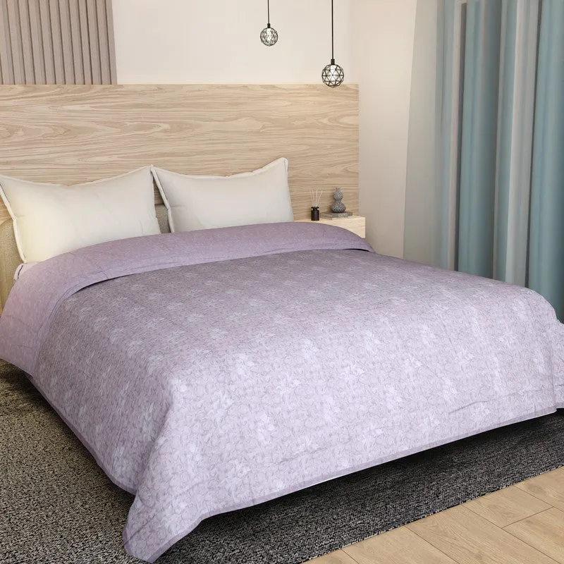Little Petals Reversible Cotton Dohar (Purple,White) - 120 GSM media 3