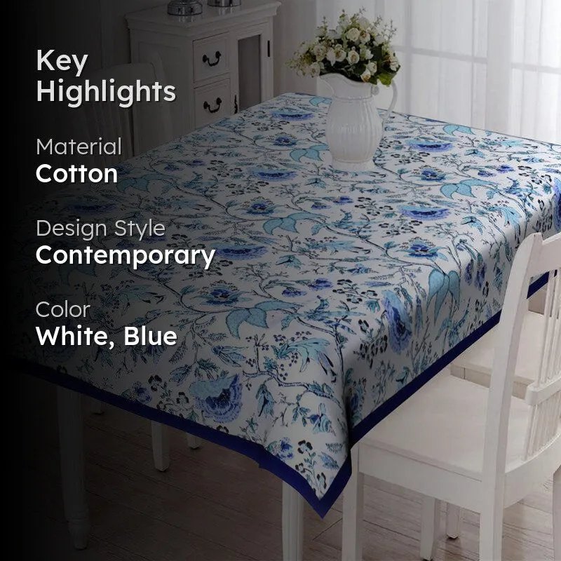 Muhina Rectangular Table Cover (Blue) - Six Seater media 2