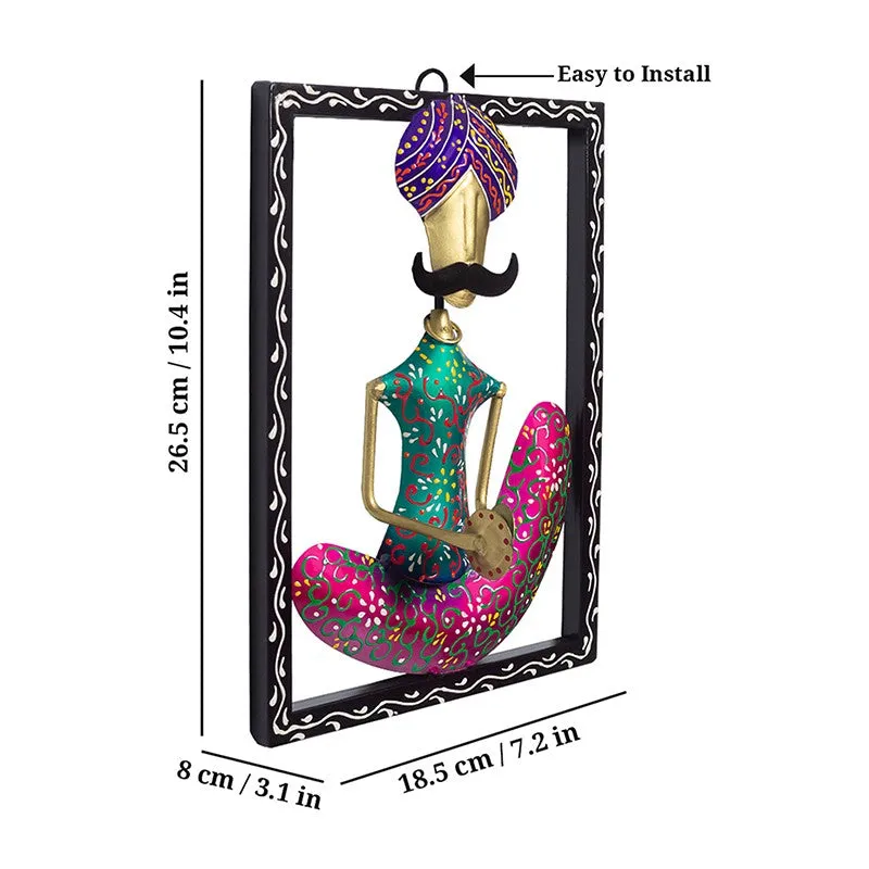 Folkart Iron Wall Accent - Purple,Green media 8
