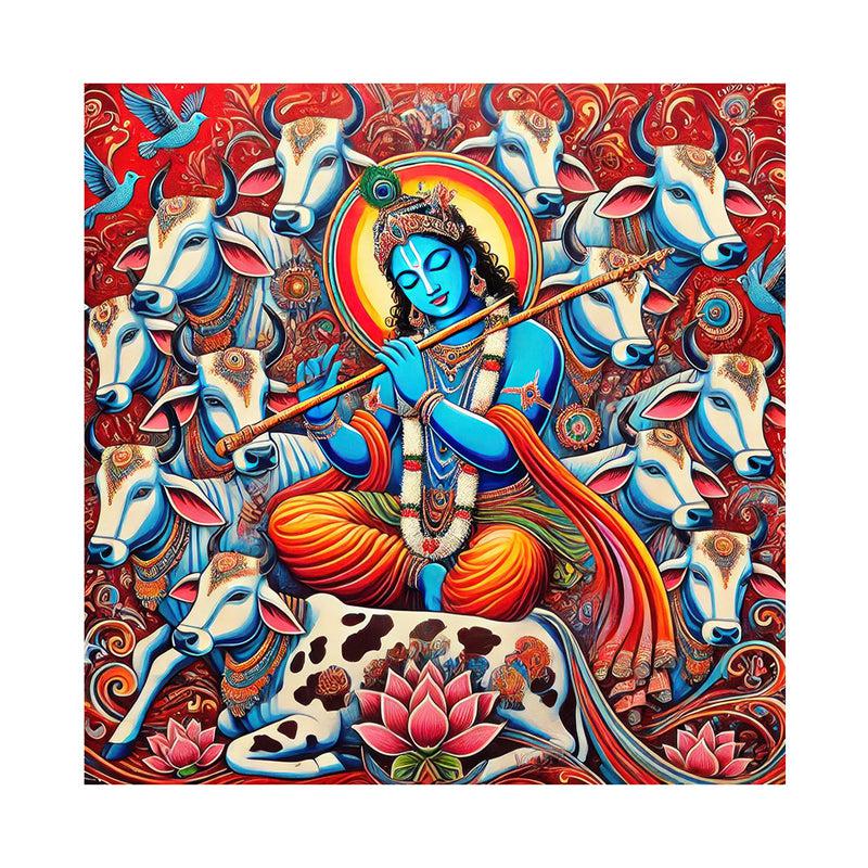 Lord Krishna Wall Painting media 4