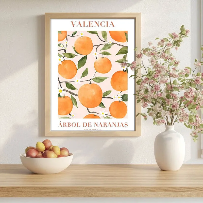 Citrus Serenade Archival Canvas Wall Art - Brown media 1