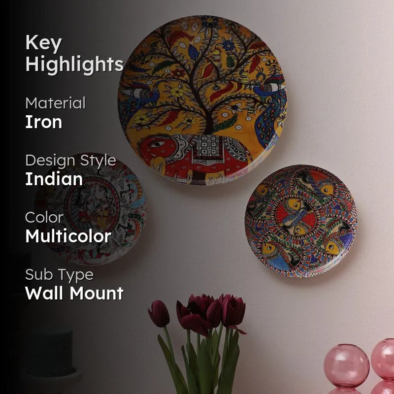 Mural Minara Wall Plate - Set Of Three media 2