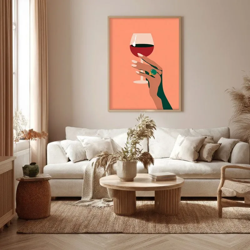 Rubessa Canvas Wall Painting - Brown Frame media 5