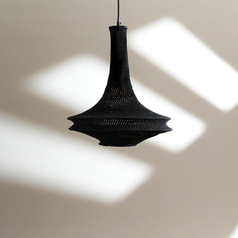Fig Living Earth Pendant Cotton Ceiling Lamp - Black media 3