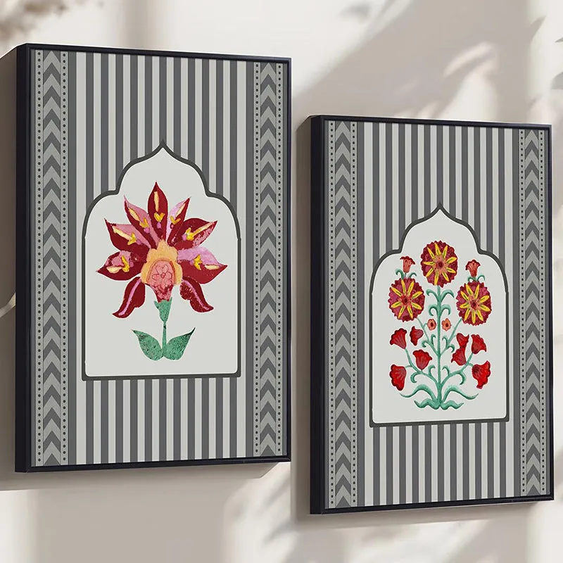 Riwayat Ethnic Canvas Wall Art - Set Of Two media 5