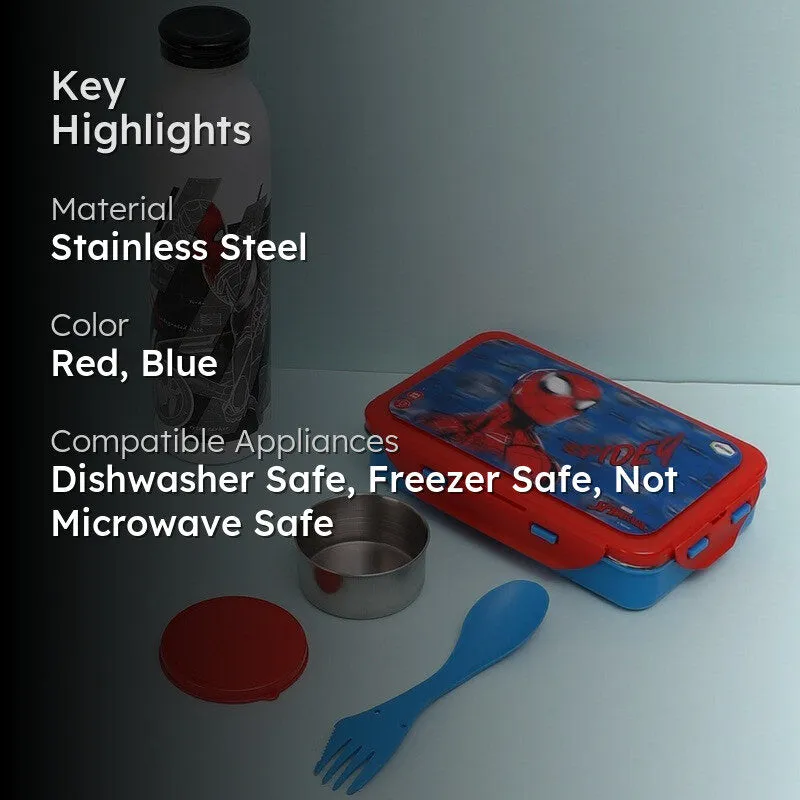 Spider Saviour Lunch Box 700 ML With 600 ML Water Bottle - Two Piece Set media 2