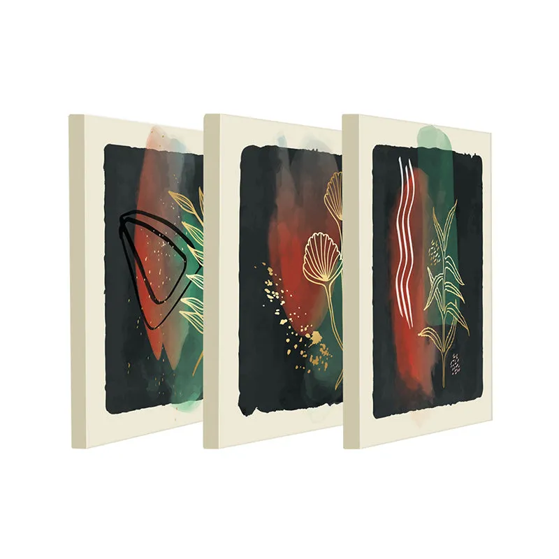 Arma Abstract Wall Painting - Set Of Three media 3