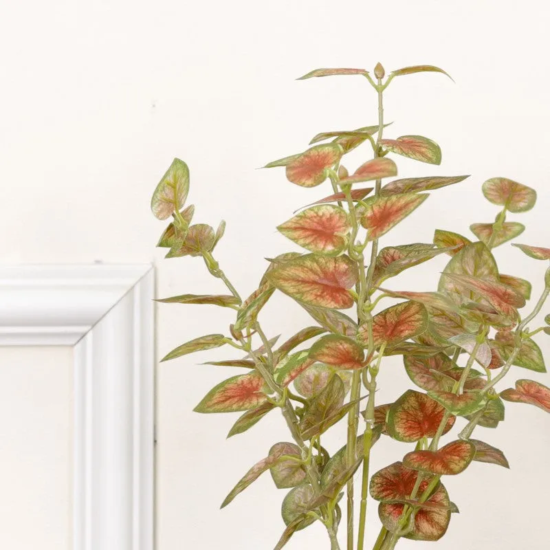 Artificial Coleous Plant With Black Fiber Pot (Brown) - 1 Feet media 6